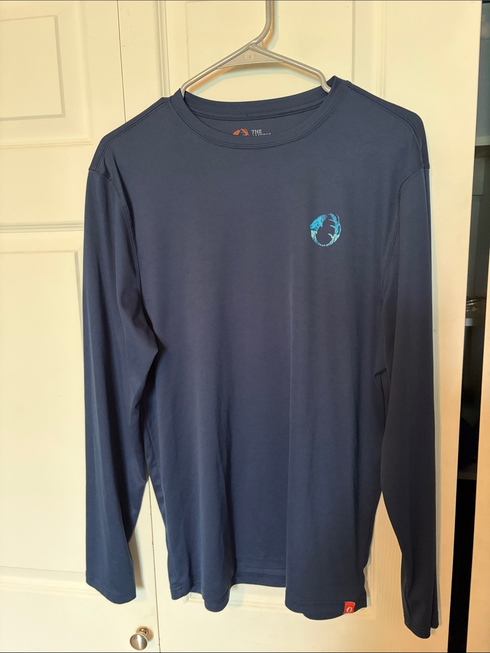Source Unknown Navy Long-Sleeve Shirt with Teal Logo